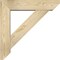 Ekena Millwork Traditional Slat Rough Sawn Bracket w/ Offset Brace, Douglas Fir, 6"W x 24"D x 24"H BKT0604X24X24TRA06RDF - alternate 3